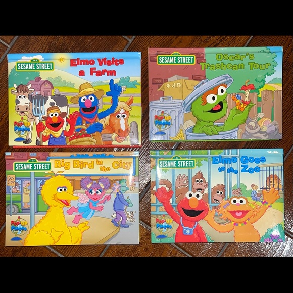 Sesame Street Pop Up Places Books Set of (4) - Picture 1 of 11